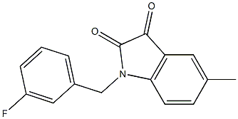 1-[(3-fluorophenyl)methyl]-5-methyl-2,3-dihydro-1H-indole-2,3-dione Structure