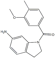 1-[(3-methoxy-4-methylphenyl)carbonyl]-2,3-dihydro-1H-indol-6-amine 结构式