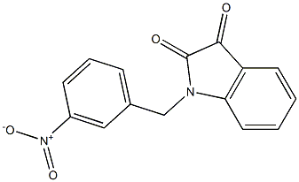 1-[(3-nitrophenyl)methyl]-2,3-dihydro-1H-indole-2,3-dione,,结构式