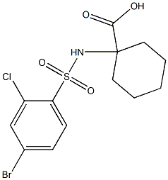  1-[(4-bromo-2-chlorobenzene)sulfonamido]cyclohexane-1-carboxylic acid