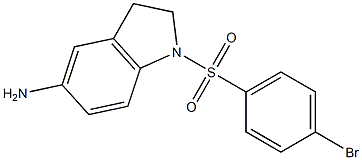 1-[(4-bromobenzene)sulfonyl]-2,3-dihydro-1H-indol-5-amine|