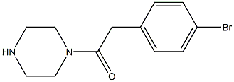 1-[(4-bromophenyl)acetyl]piperazine Structure