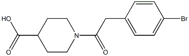 1-[(4-bromophenyl)acetyl]piperidine-4-carboxylic acid Structure