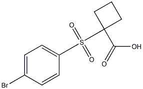 1-[(4-bromophenyl)sulfonyl]cyclobutanecarboxylic acid 化学構造式