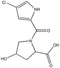 1-[(4-chloro-1H-pyrrol-2-yl)carbonyl]-4-hydroxypyrrolidine-2-carboxylic acid,,结构式