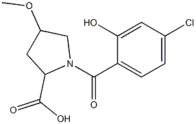 1-[(4-chloro-2-hydroxyphenyl)carbonyl]-4-methoxypyrrolidine-2-carboxylic acid