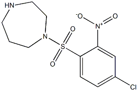 1-[(4-chloro-2-nitrobenzene)sulfonyl]-1,4-diazepane,,结构式
