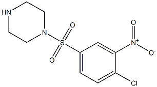 1-[(4-chloro-3-nitrobenzene)sulfonyl]piperazine,,结构式