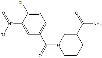 1-[(4-chloro-3-nitrophenyl)carbonyl]piperidine-3-carboxamide Structure