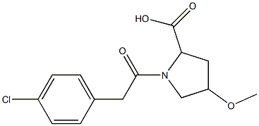  1-[(4-chlorophenyl)acetyl]-4-methoxypyrrolidine-2-carboxylic acid