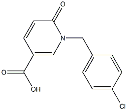 1-[(4-chlorophenyl)methyl]-6-oxo-1,6-dihydropyridine-3-carboxylic acid 结构式