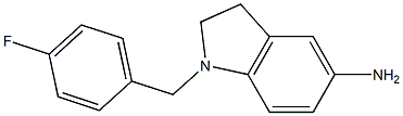 1-[(4-fluorophenyl)methyl]-2,3-dihydro-1H-indol-5-amine 结构式