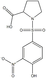 1-[(4-hydroxy-3-nitrobenzene)sulfonyl]pyrrolidine-2-carboxylic acid Structure