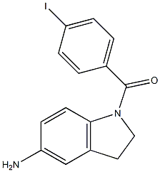 1-[(4-iodophenyl)carbonyl]-2,3-dihydro-1H-indol-5-amine,,结构式