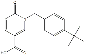 1-[(4-tert-butylphenyl)methyl]-6-oxo-1,6-dihydropyridine-3-carboxylic acid Struktur