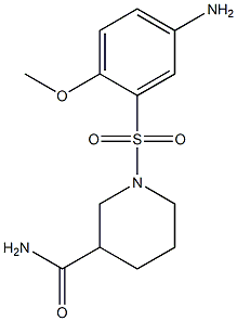 1-[(5-amino-2-methoxybenzene)sulfonyl]piperidine-3-carboxamide|