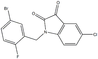 1-[(5-bromo-2-fluorophenyl)methyl]-5-chloro-2,3-dihydro-1H-indole-2,3-dione