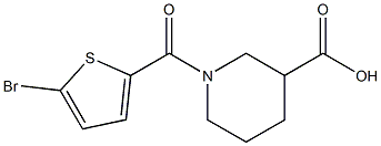 1-[(5-bromothiophen-2-yl)carbonyl]piperidine-3-carboxylic acid Structure