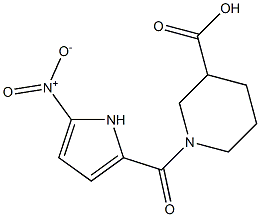 1-[(5-nitro-1H-pyrrol-2-yl)carbonyl]piperidine-3-carboxylic acid Structure