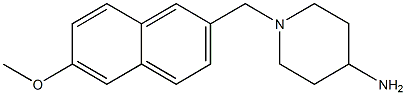 1-[(6-methoxynaphthalen-2-yl)methyl]piperidin-4-amine,,结构式