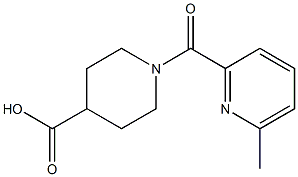 1-[(6-methylpyridin-2-yl)carbonyl]piperidine-4-carboxylic acid Structure