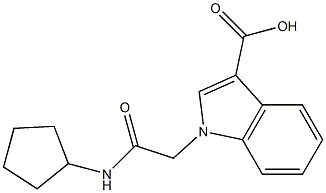1-[(cyclopentylcarbamoyl)methyl]-1H-indole-3-carboxylic acid Structure