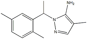 1-[1-(2,5-dimethylphenyl)ethyl]-4-methyl-1H-pyrazol-5-amine 化学構造式