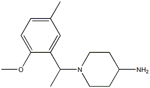 1-[1-(2-methoxy-5-methylphenyl)ethyl]piperidin-4-amine Struktur