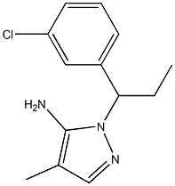 1-[1-(3-chlorophenyl)propyl]-4-methyl-1H-pyrazol-5-amine Struktur