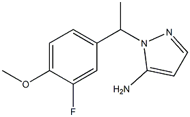 1-[1-(3-fluoro-4-methoxyphenyl)ethyl]-1H-pyrazol-5-amine 化学構造式