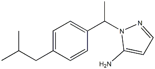 1-[1-(4-isobutylphenyl)ethyl]-1H-pyrazol-5-amine,,结构式