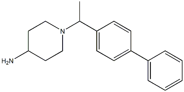 1-[1-(4-phenylphenyl)ethyl]piperidin-4-amine Struktur