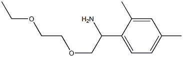 1-[1-amino-2-(2-ethoxyethoxy)ethyl]-2,4-dimethylbenzene,,结构式