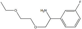 1-[1-amino-2-(2-ethoxyethoxy)ethyl]-3-fluorobenzene Struktur