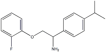 1-[1-amino-2-(2-fluorophenoxy)ethyl]-4-(propan-2-yl)benzene Structure