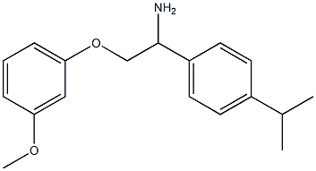 1-[1-amino-2-(3-methoxyphenoxy)ethyl]-4-(propan-2-yl)benzene|