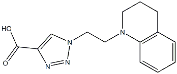 1-[2-(1,2,3,4-tetrahydroquinolin-1-yl)ethyl]-1H-1,2,3-triazole-4-carboxylic acid 结构式