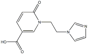 1-[2-(1H-imidazol-1-yl)ethyl]-6-oxo-1,6-dihydropyridine-3-carboxylic acid Struktur