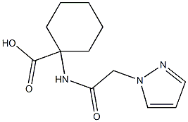 1-[2-(1H-pyrazol-1-yl)acetamido]cyclohexane-1-carboxylic acid 结构式