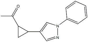 1-[2-(1-phenyl-1H-pyrazol-4-yl)cyclopropyl]ethan-1-one Struktur