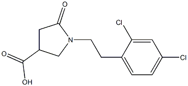 1-[2-(2,4-dichlorophenyl)ethyl]-5-oxopyrrolidine-3-carboxylic acid Structure