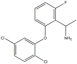 1-[2-(2,5-dichlorophenoxy)-6-fluorophenyl]ethan-1-amine Struktur