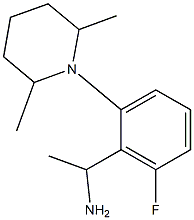 1-[2-(2,6-dimethylpiperidin-1-yl)-6-fluorophenyl]ethan-1-amine Structure