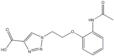 1-[2-(2-acetamidophenoxy)ethyl]-1H-1,2,3-triazole-4-carboxylic acid Structure