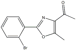 1-[2-(2-bromophenyl)-5-methyl-1,3-oxazol-4-yl]ethan-1-one Struktur