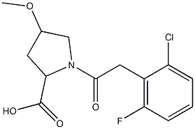 1-[2-(2-chloro-6-fluorophenyl)acetyl]-4-methoxypyrrolidine-2-carboxylic acid