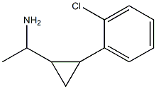 1-[2-(2-chlorophenyl)cyclopropyl]ethan-1-amine 结构式