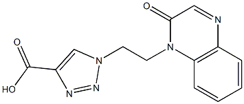 1-[2-(2-oxo-1,2-dihydroquinoxalin-1-yl)ethyl]-1H-1,2,3-triazole-4-carboxylic acid 化学構造式