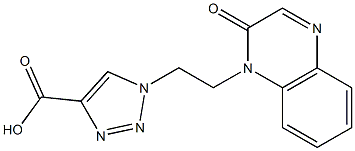 1-[2-(2-oxo-1,2-dihydroquinoxalin-1-yl)ethyl]-1H-1,2,3-triazole-4-carboxylic acid,,结构式