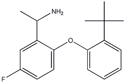 1-[2-(2-tert-butylphenoxy)-5-fluorophenyl]ethan-1-amine 化学構造式